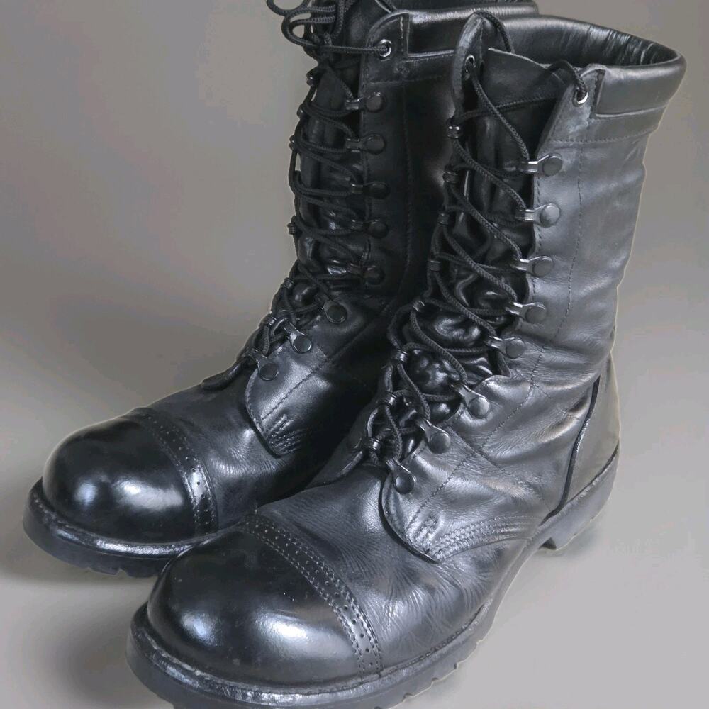 Corcoran 1525 Men's US 10 Black Leather Military Combat Boots Made In USA